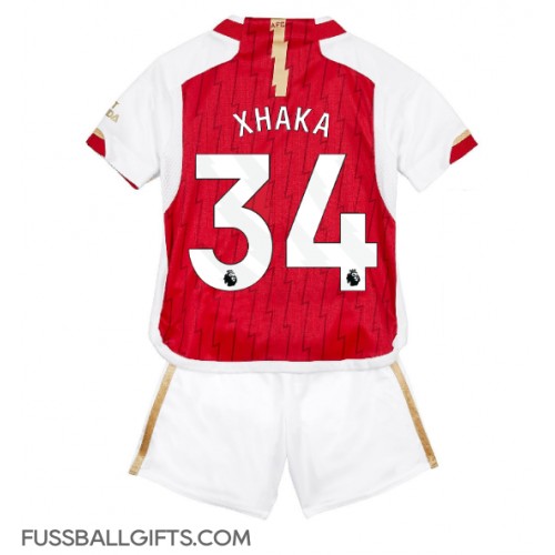 Arsenal Granit Xhaka #34 Fußballbekleidung Heimtrikot Kinder 2023-24 Kurzarm (+ kurze hosen)